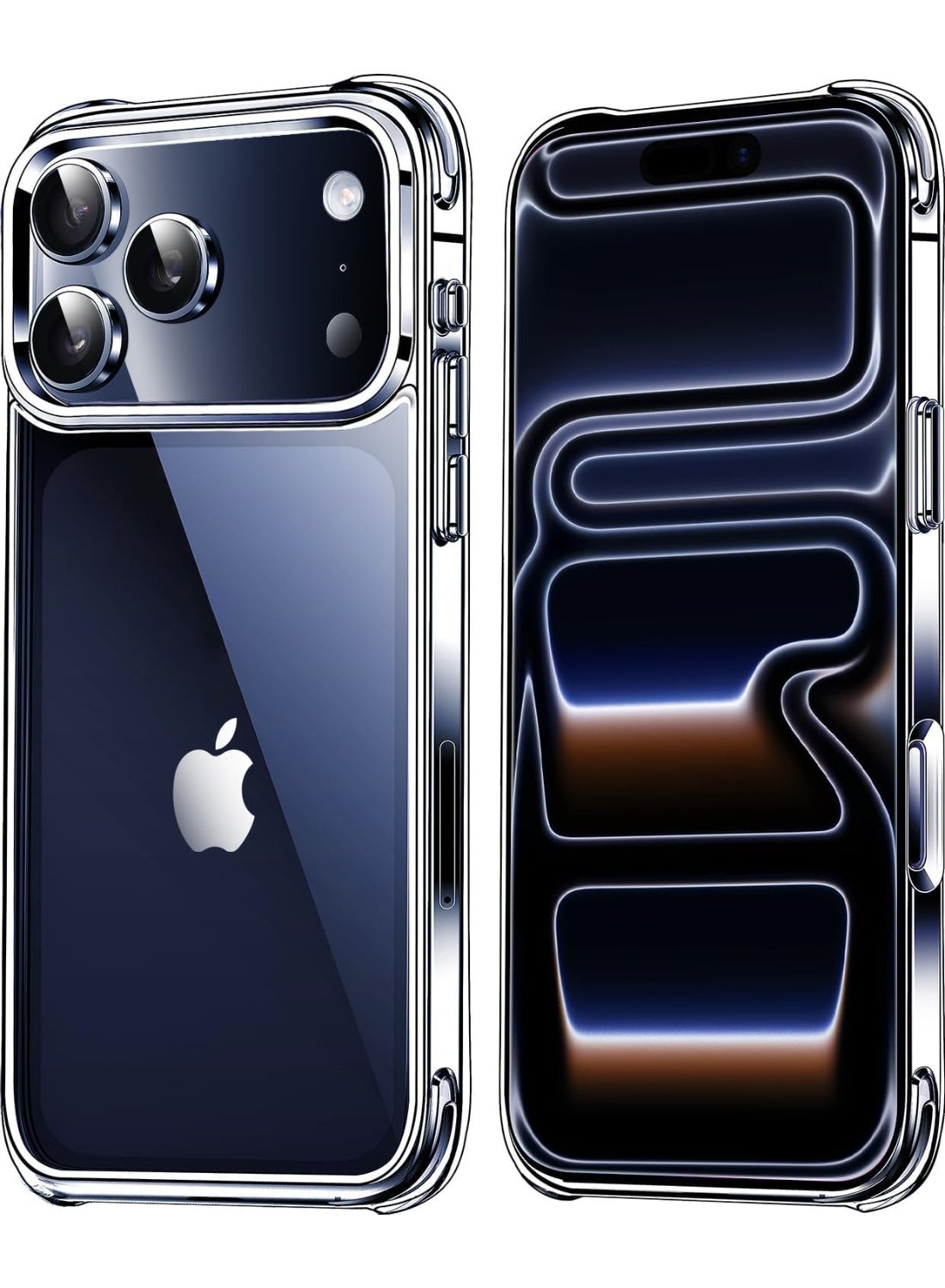 XSEVEN iPhone 17 Pro Max Case Crystal Clear, [Anti-Yellowing][Military-Grade Protection], Ultra Slim Transparent Anti-Scratch Back, Soft Bumper, Non-Slip Protective Phone Cover, Clear 6.9"