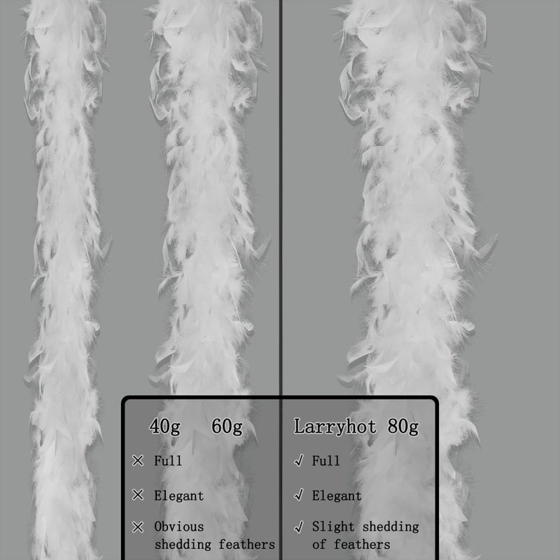 Larryhot Black with Gold Tinsel Boas - 80g 2 Yards Feather Boas for Party Bulk,Halloween,Wedding,Concert,Pet and Home Decoration(80g-Black Gold Tinsel) - Image 4