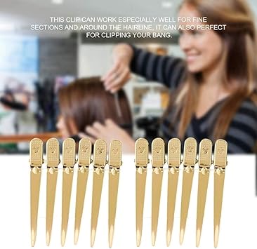 Agatige 12Pcs Professional Hair Clips for Styling Sectioning 35in Hairdresser Clips Metal Duck Bill Hair Clips Hair Pins Curl Clip for Hair Styling Hair Coloring - Image 3