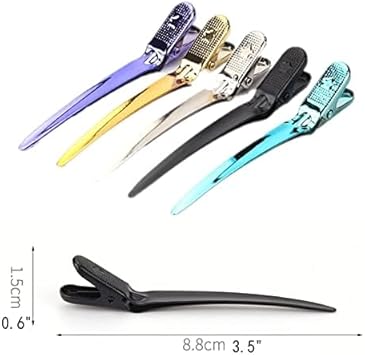 Agatige 12Pcs Professional Hair Clips for Styling Sectioning 35in Hairdresser Clips Metal Duck Bill Hair Clips Hair Pins Curl Clip for Hair Styling Hair Coloring - Image 5