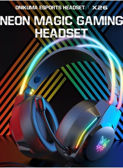 onikuma X26 Gaming Headset Over-Ear Gaming Wired Headphones with Mic for PS4/PS5/XOne/XSeries/NSwitch/PC  - Image 2