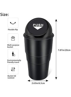 Maanit Maanit Mini Car Trash Bin Can Holder Dustbin Black L 17 x W 65 cm Pack of 1  - Image 5
