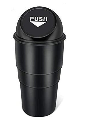 Maanit Mini Car Trash Bin Can Holder Dustbin Black L 17 x W 65 cm Pack of 1
