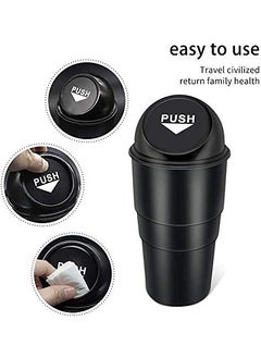 Maanit Maanit Mini Car Trash Bin Can Holder Dustbin Black L 17 x W 65 cm Pack of 1  - Image 4