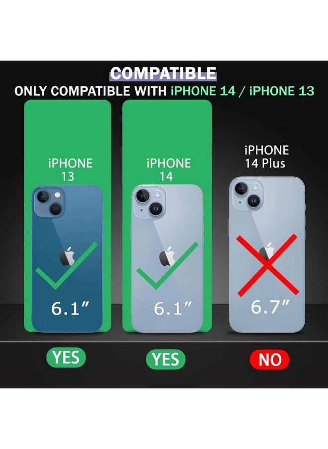 ذا جيفت كارت جراب خلفي فائق الهجين من TheGiftKart لهاتف iPhone 13 / iPhone 14 متوافق مع MagSafe | حماية الكاميرا | جراب خلفي شفاف شفاف للغاية لهاتف iPhone 13 / iPhone 14 (PC & TPU، ممتص صدمات أسود)  - Image 2