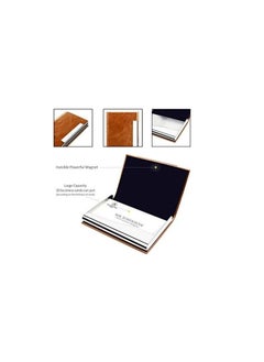 Generic Business Card Case Luxury PU Leather Brown  - Image 3