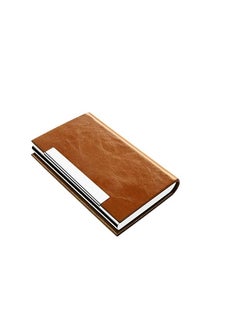 Generic Business Card Case Luxury PU Leather Brown  - Image 1