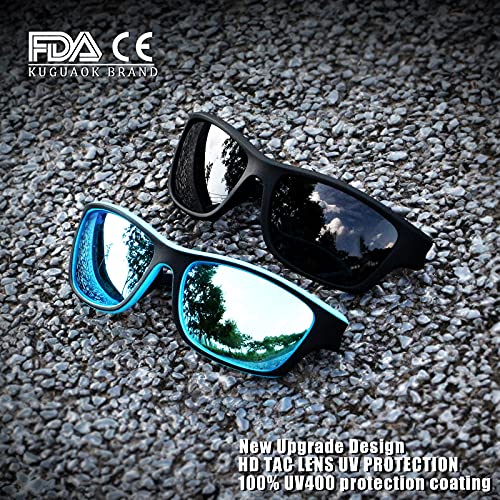 KUGUAOK 2 PACK Polarized Sports Sunglasses for Men Driving Cycling Fishing Sun Glasses 100% UV Protection Goggles - Image 3