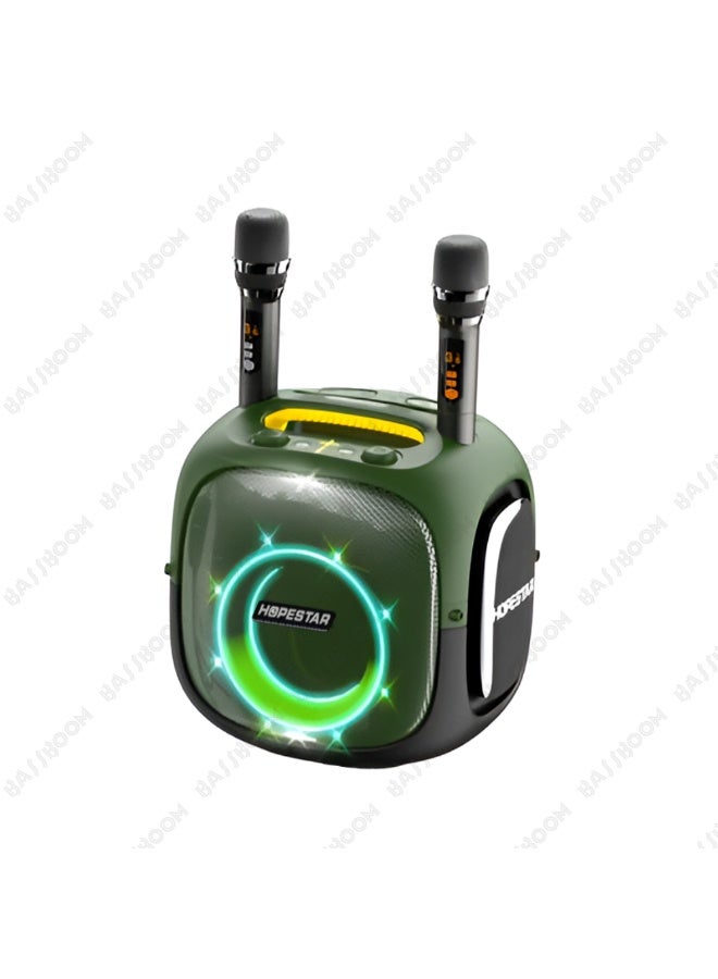 هوبستار مكبر صوت لاسلكي هوب ستار بارتي ون ألتيميت بقوة ٢٤٠ واط | مزود بميكروفونين لاسلكيين | إضاءة RGB | صوت جهير عميق | مكبر صوت محمول بتقنية البلوتوث للفعاليات الخارجية - Image 1