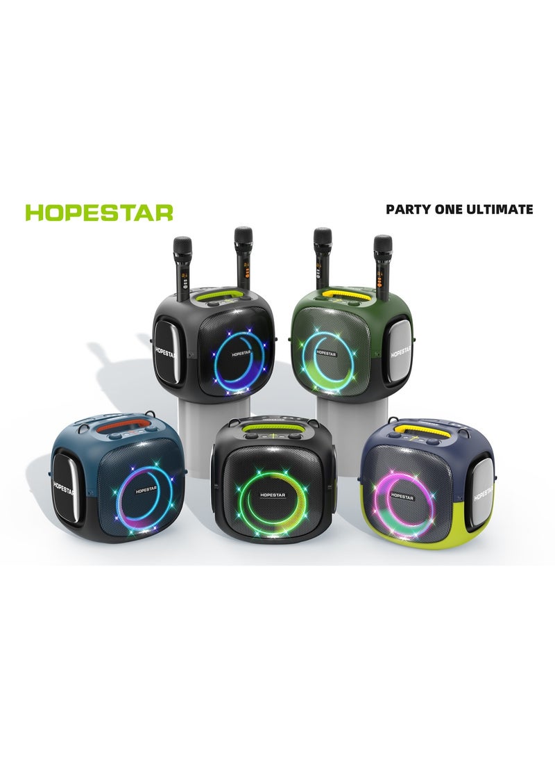 هوبستار مكبر صوت لاسلكي هوب ستار بارتي ون ألتيميت بقوة ٢٤٠ واط | مزود بميكروفونين لاسلكيين | إضاءة RGB | صوت جهير عميق | مكبر صوت محمول بتقنية البلوتوث للفعاليات الخارجية - Image 5