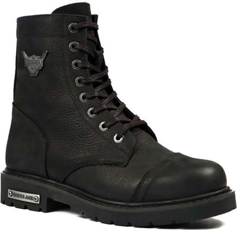Hammer Jack Black Leather Men's Boots 102 18505 V7