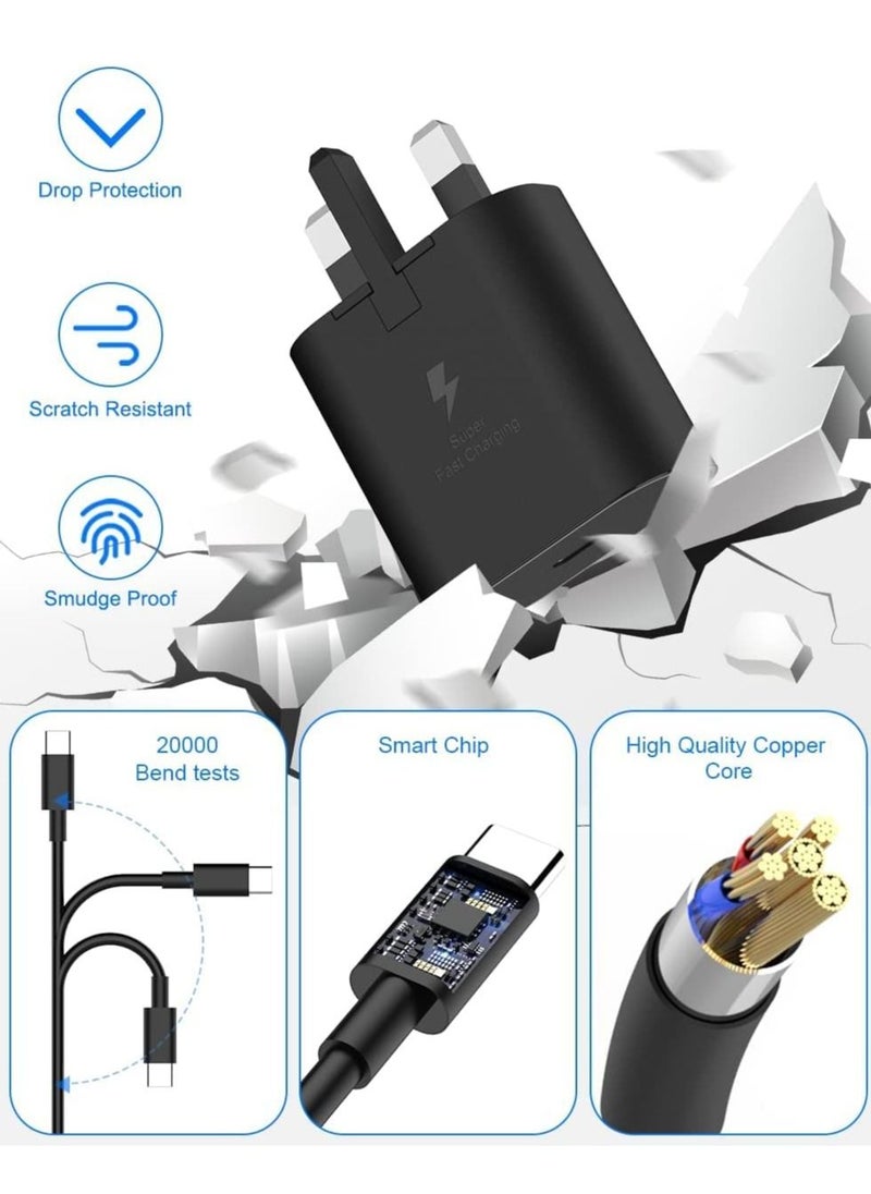 Generic - 45W USB C Charger for Samsung Galaxy S22/S22+/S21/S21 FE/S21 Ultra/S20/A23//A32/A33/A53/A73, Type C PD3.0 & PPS Super Fast Charger Plug with 1.5m Charging Cable - Image 1