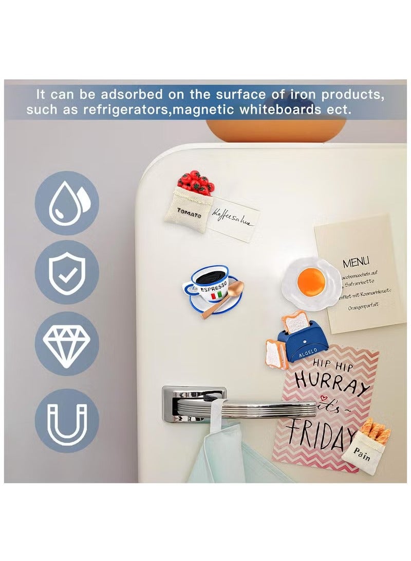 Arabest 6Pcs Food Magnets for Fridge Magnets, 3D Resin Cute Food Fridge Magnets Creative Natural Food Shaped Magnets for Home Decor, Refrigerator, Magnetic Whiteboard or Blackboard - Image 2