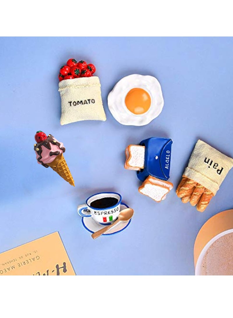 Arabest 6Pcs Food Magnets for Fridge Magnets, 3D Resin Cute Food Fridge Magnets Creative Natural Food Shaped Magnets for Home Decor, Refrigerator, Magnetic Whiteboard or Blackboard - Image 3