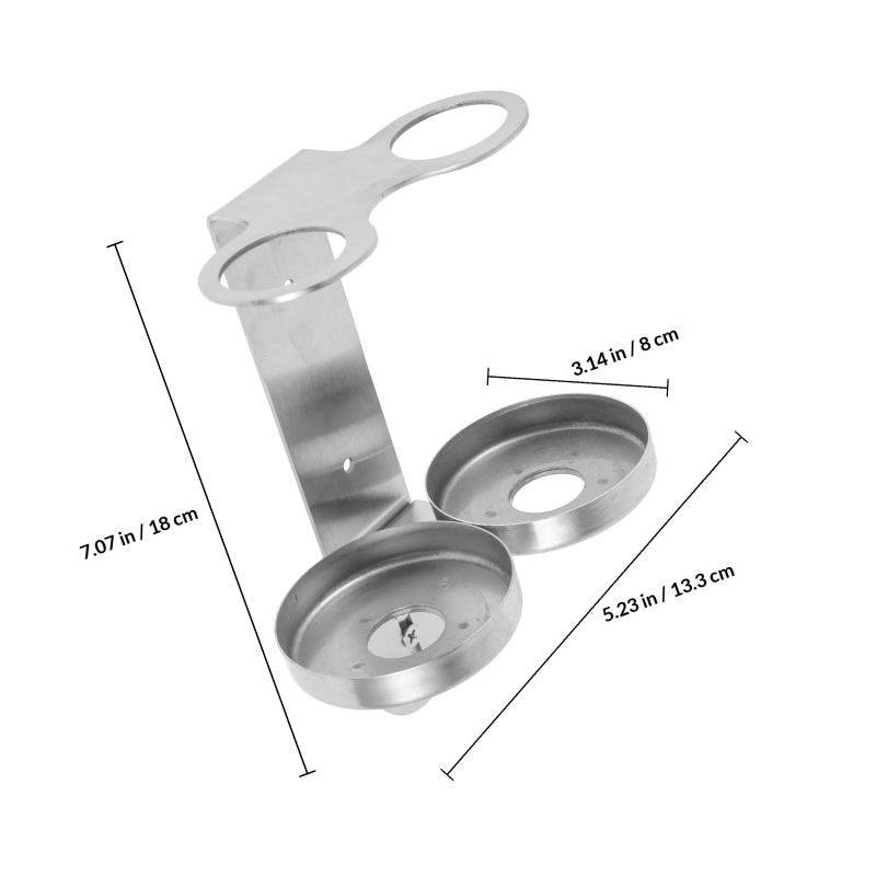 Stainless Steel Wall Mounted Soap Dispenser Holder No Drill Easy Install Shampoo Holder Rack for Bathroom Kitchen and Shower Lotion Dispensers Wall Mount Holder - Image 2