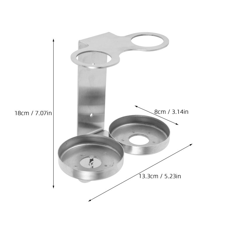 Stainless Steel Wall Mounted Soap Dispenser Holder No Drill Easy Install Shampoo Holder Rack for Bathroom Kitchen and Shower Lotion Dispensers Wall Mount Holder - Image 4