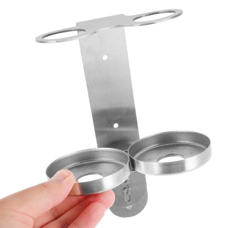 Stainless Steel Wall Mounted Soap Dispenser Holder No Drill Easy Install Shampoo Holder Rack for Bathroom Kitchen and Shower Lotion Dispensers Wall Mount Holder - Image 3