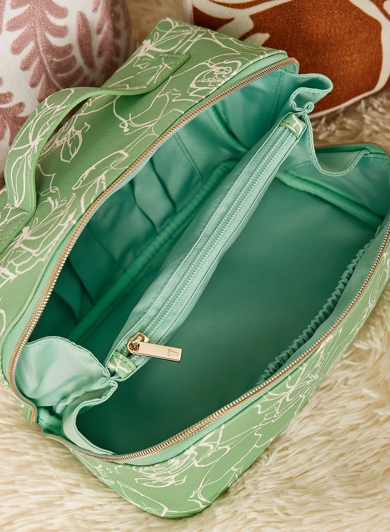 Ted Baker Dianea Floral Printed Saffiano Washbag