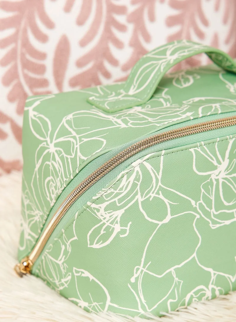 Ted Baker Dianea Floral Printed Saffiano Washbag
