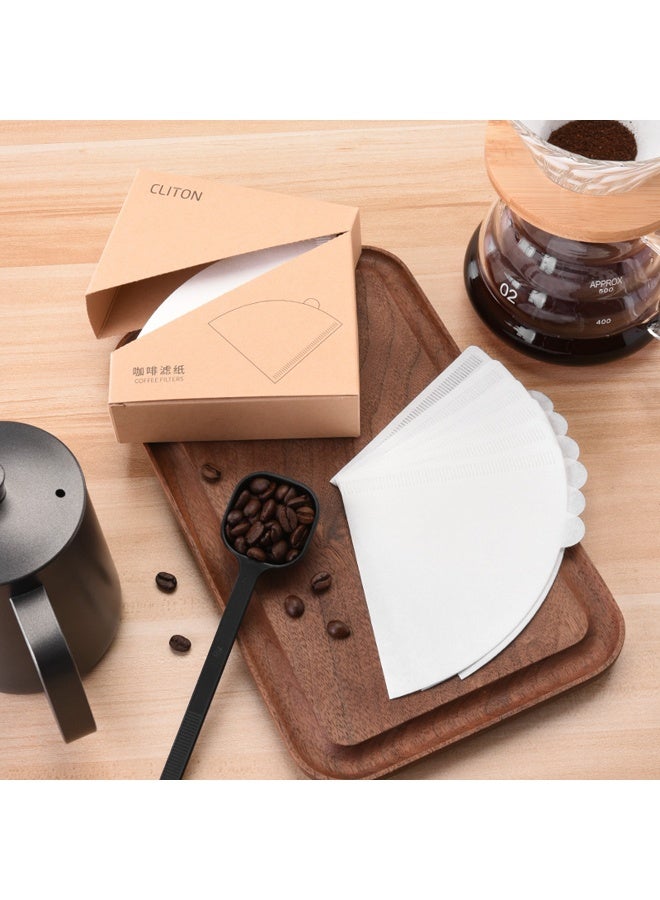 100pcs V60 Size 02 Coffee Paper Filters – White, Unbleached, Thickened with Easy-Grip Tabs  - Image 4