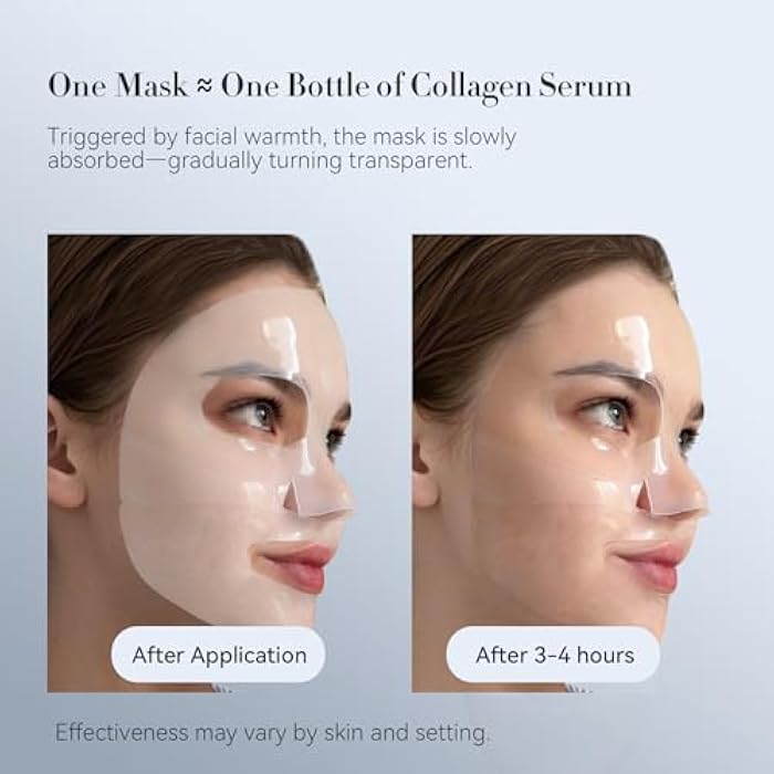 Bagavs Collagen Face Mask with Real Deep Bio-Collagen for Overnight Skin Care, Hydrating, Anti-Wrinkle, Lifting, 30g x 4ea - Image 5