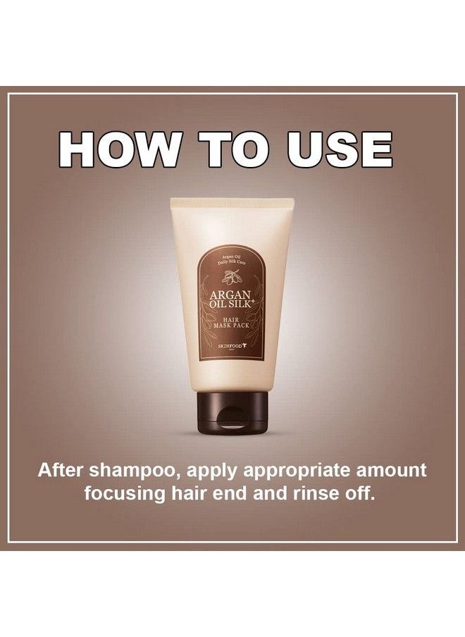 SKIN FOOD since 1957 - Skinfood Argan Oil Silk+ Hair Mask Pack Moisturizing & Nourishing Argan Oil Hair Treatment Hair Glow & Wavy Elasticity For Damaged & Dry Hair - Image 1
