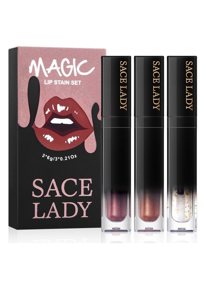 SACE LADY - Lip Stain Set Peel Off, Long Lasting Waterproof Tinted Lip Gloss Shimmer Matte Finish, Transfer Proof Natural Liquid Lipsticks Stay All Day For Women - Image 1