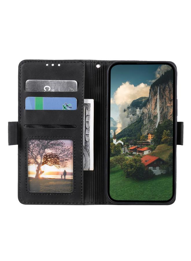 اس-توب جراب هاتف iPhone 15 Pro Max من الجلد بتصميم أفقي قابل للطي بتصميم ريترو - Image 4