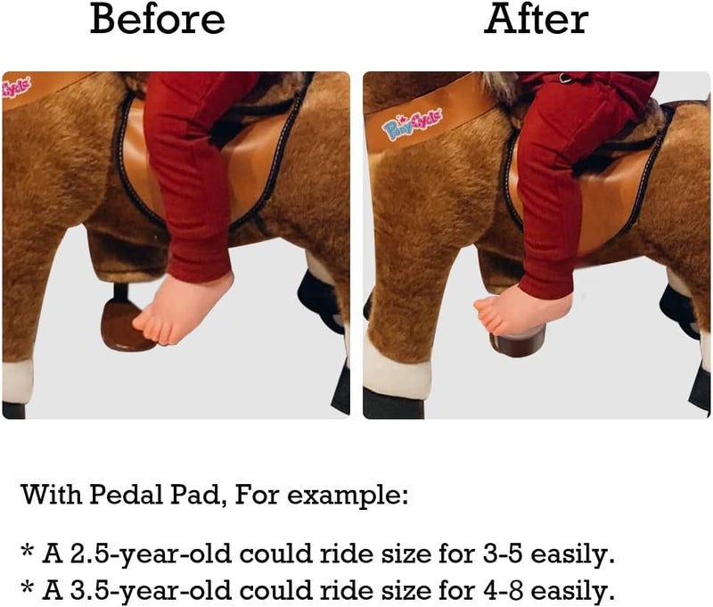 PonyCycle Pedal Pad (for Model U Size 3 &4 Ride on Unicorn, Zebra and Black Horse) - White - Image 4