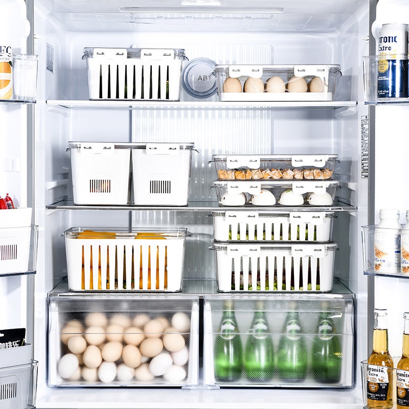 Transparent Thickened Refrigerator Storage Box – Sealed Dustproof Crisper with Lid - Image 4