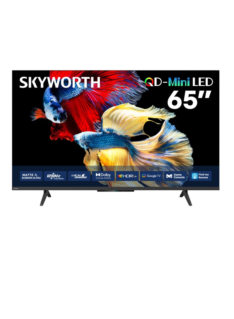 سكاي ورث 65" QD-Mini LED, MATT Screen, 120Hz (Google TV), Dolby Atmos, Filmmaker Mode, 2-Year Warranty, Model 65X6600H Black 65X6600H black - Image 1