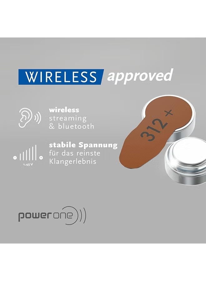 Power One P312 Hearing Aid Battery No Mercury, 12 Batteries - Image 3