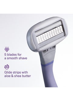 FLAMINGO FLAMINGO Women's Razor 5-Blade Refills - Razors for Women - 10ct  - Image 2