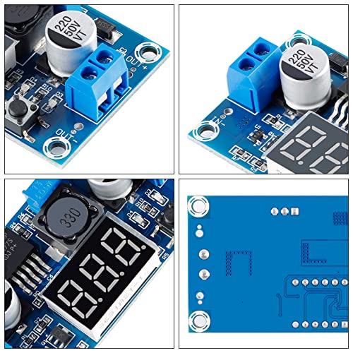 EC Buying LM2577 DC-DC Boost Module, Digital Display Board Adjustable with LED Display Digital Voltmeter Boost Converter, Digital Display Board Circuit Board Input 4-35V Output Current 3A (2PCS) - Image 3