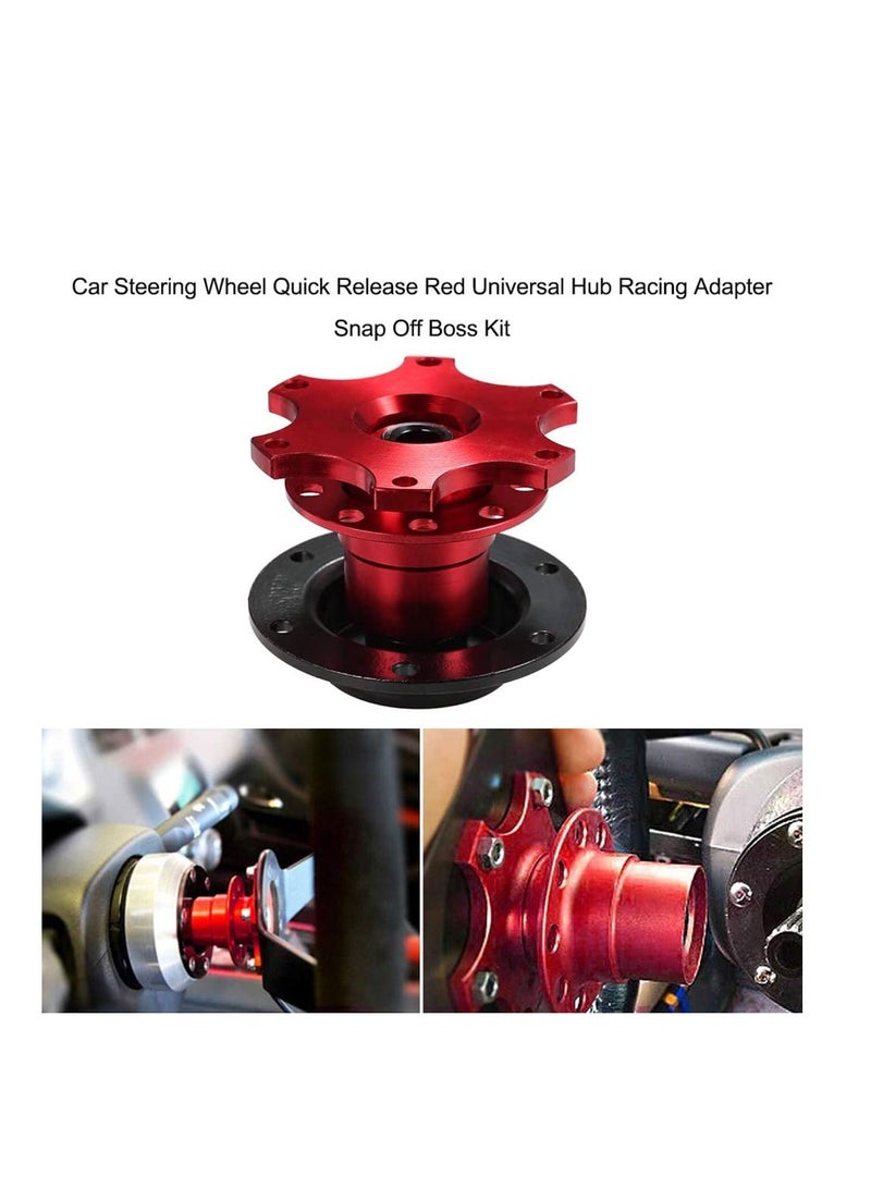 Y&D Car Steering Wheel Quick Release Red Universal Hub Racing Adapter Snap Off Boss Kit  - Image 5