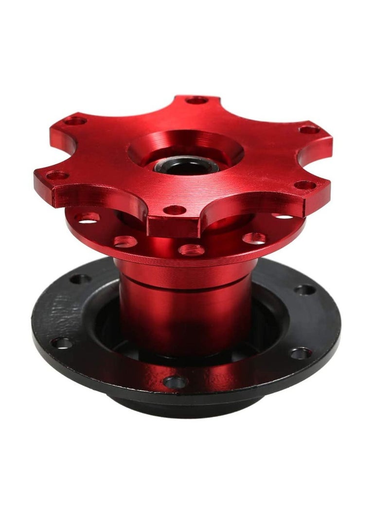 Y&D Car Steering Wheel Quick Release Red Universal Hub Racing Adapter Snap Off Boss Kit  - Image 1