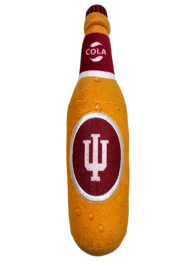 Pets First NCAA Indiana Hoosiers Beer Bottle Plush Dog & CAT Squeak Toy- Cutest Stadium SODA Bottle Snack Plush Toy for Dogs & Cats with Inner Squeaker & Beautiful Football/Basketball Team Name/Logo