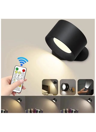 LED Wall Sconce, Wall Mounted Lamp with USB Port, Remote &Touch Control,3 Color Temperature and 3 Brightness Level, 360°Rotate Magnetic Ball, Cordless Wall Light for Reading Bedside, Black - pzsku/Z9B664EA8D8157773F75AZ/45/_/1715740948/e3f4b9a2-e682-4167-abc5-d5dc61011f75