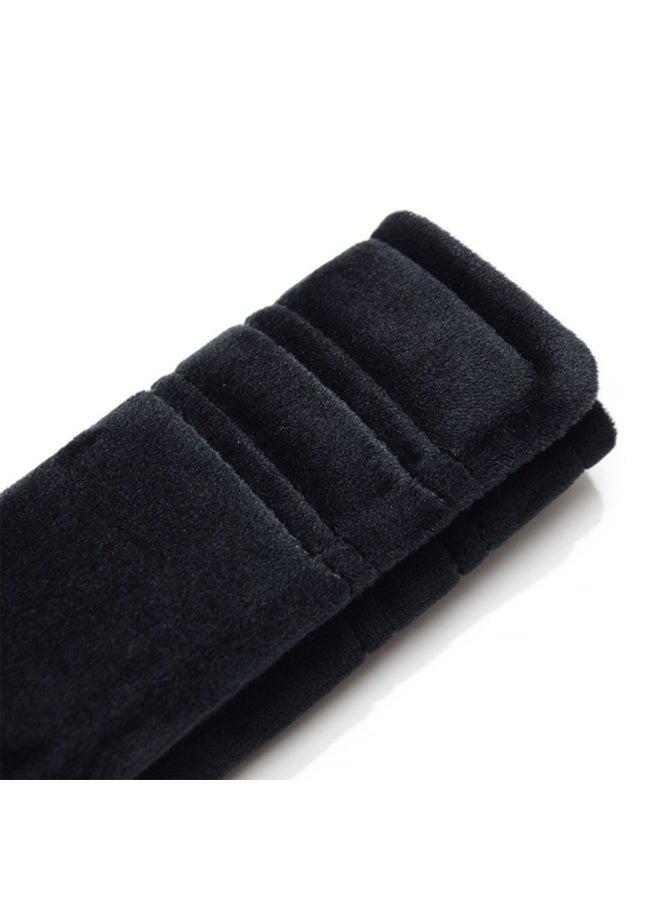 واقي كتف حزام المقعد العالمي ， واقي كتف حزام المقعد العالمي الناعم للغاية والقطيفة السميكة لحزام مقعد السيارة ， مجموعة من 2 (أسود) - Image 2