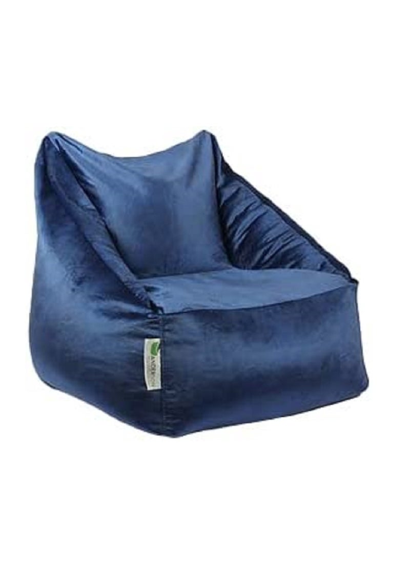 ANDERSON - ANDERSON Ultra Soft Luxury Velvet Bean Bag Chair Filling with Beans Highly Comfortable Suitable For Kids And Adults Dark Blue Colour - Image 1