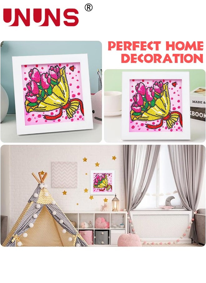 UNUNS Diamond Painting Kit For Kids,With Wooden Frame Art And Crafts For Kids Ages 6-8 -10-12,Easy to DIY Diamond Art For Kids And Adult Beginners Home Wall Decoration  - Image 3