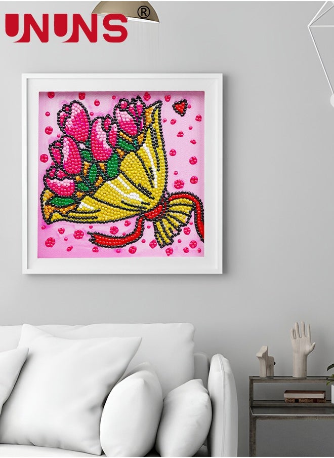 UNUNS Diamond Painting Kit For Kids,With Wooden Frame Art And Crafts For Kids Ages 6-8 -10-12,Easy to DIY Diamond Art For Kids And Adult Beginners Home Wall Decoration  - Image 4