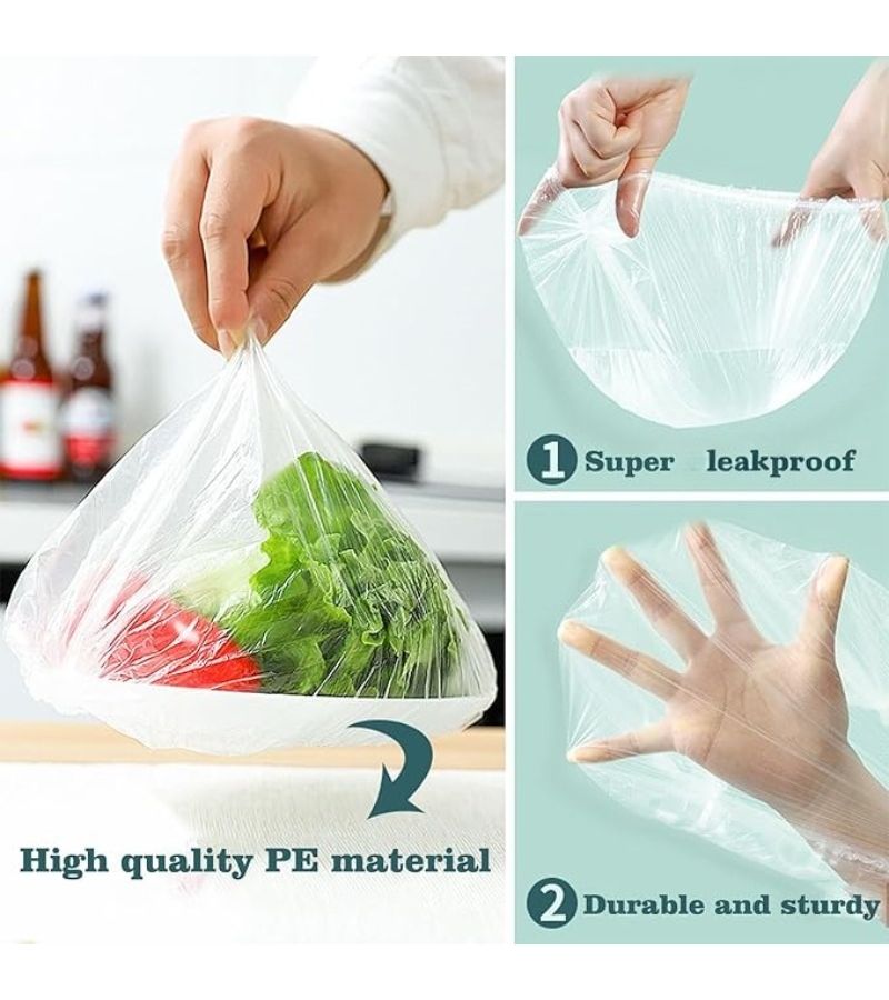 203Pcs Colorful Reusable Elastic Food Covers Stretchable Leakproof Kitchen - Image 3
