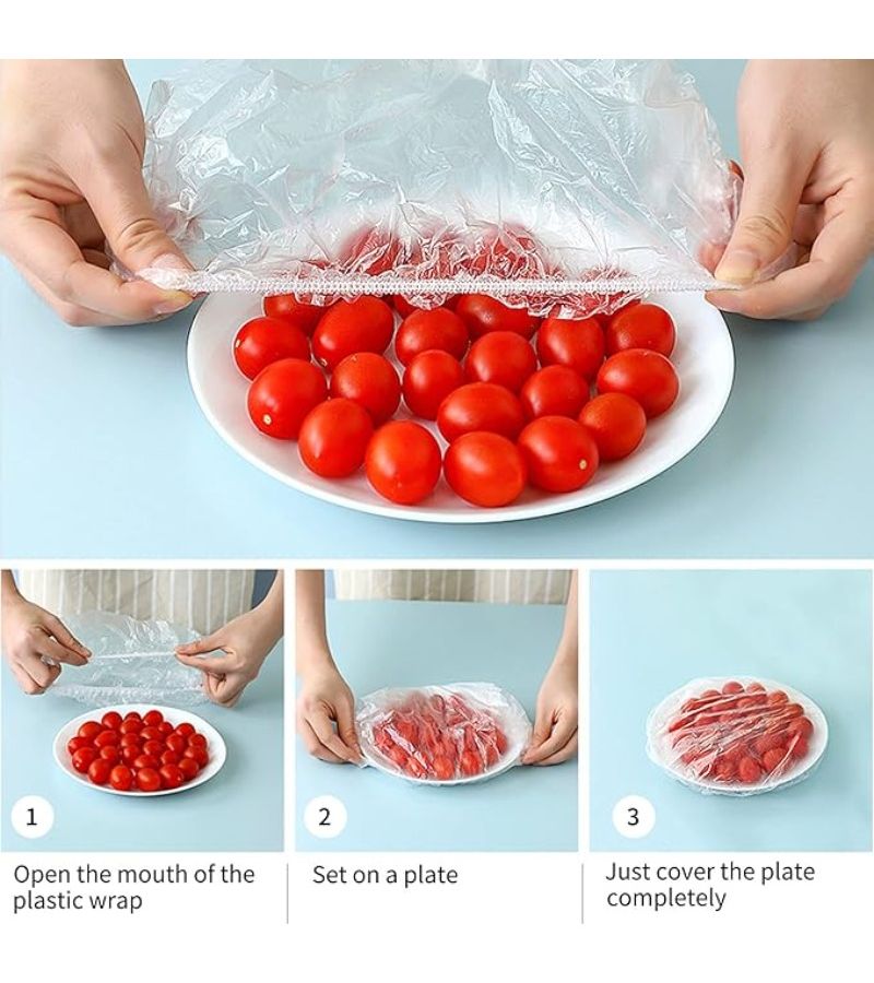203Pcs Colorful Reusable Elastic Food Covers Stretchable Leakproof Kitchen - Image 5
