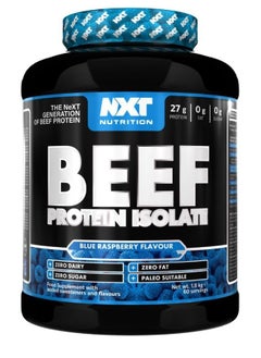 NXT Nutrition Beef Protein Isolate, Blue Raspberry Flavour,  1.8kg, 60 Servings 