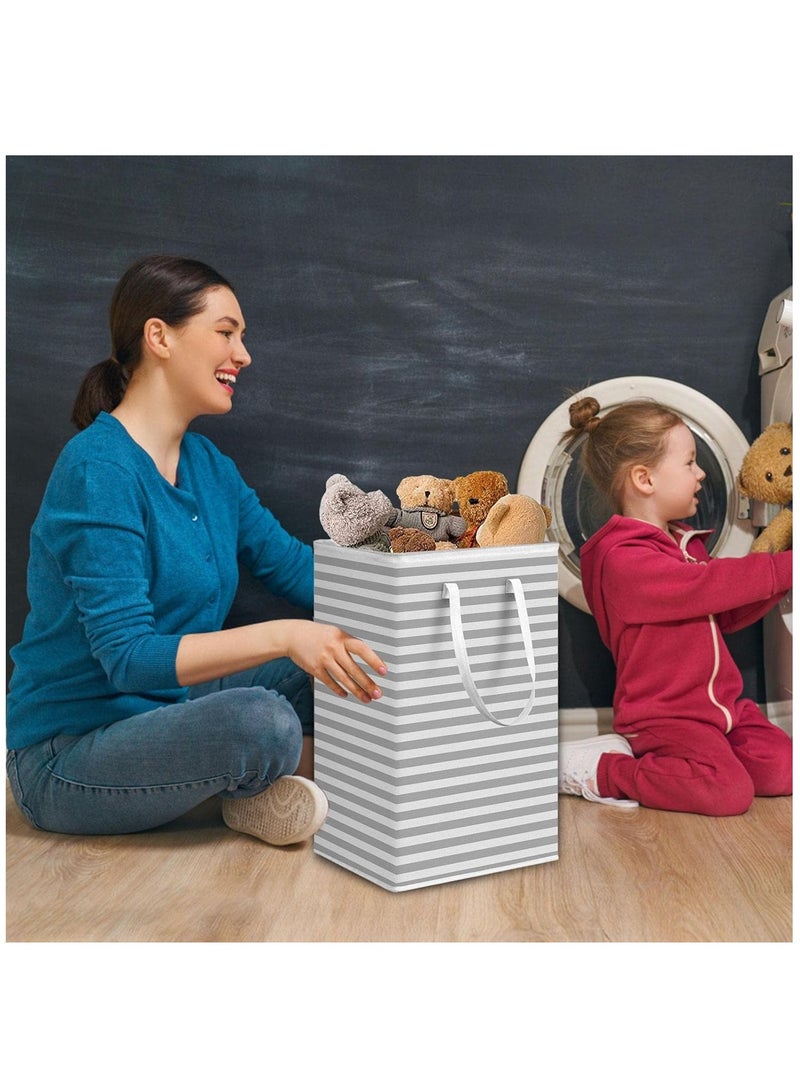 2-pack Laundry Hamper, 75L Collapsible Large Laundry Baskets with Easy Carry Handles, Freestanding Waterproof Clothes Hamper, Storage Basket for Toys Clothes, Laundry Organizer  - Image 5