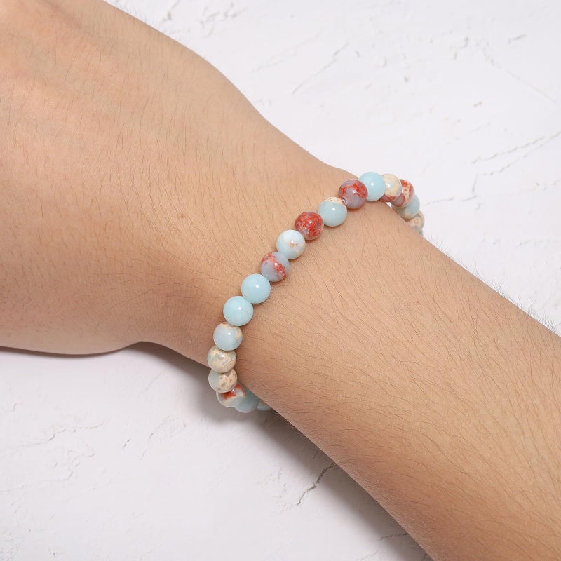 Xilitata 720pcs 6mm Natural Round Stone Beads Gemstone Crystal Loose Beads Smooth Bead for Bracelet Necklace Earring Jewelry Making Kit - Image 4