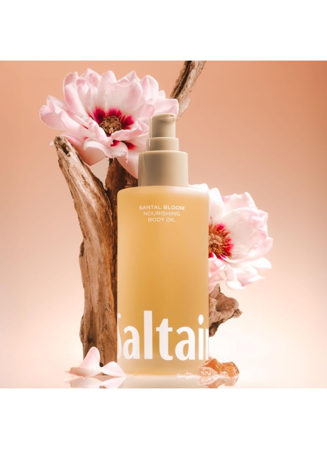 Saltair Saltair Body Oil. Luxurious Santal Bloom After Shower and Bath Oil Moisturizer for Women and Men. Botanical, Non-Greasy, and Well-Absorbing Lotion for Hydrating Dry Skin. 4oz Pump Bottle  - Image 2