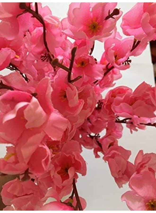 Coolkart Artificial Flowers for Vase Home Decoration Cherry Blossom Flower Bunch, Office Decor | Without vase | Baby Pink Color - Image 2