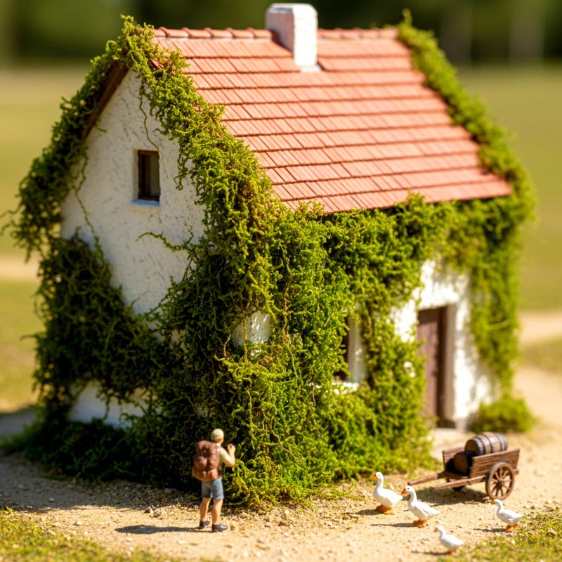 Warmtree Realistic Miniature Vines Simulation Vine Miniature Plants for DIY Mini Model Railway Fairy Garden Architecture Diorama Supplies Scenery Landscape Layout (Light Green) - Image 4